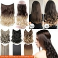 thumbnail image 1 of Sego Real Hair Extension with Invisible Band Synthetic Wire in Hair Extension Wavy Curly Hair Piece Straight Peluca de Cabello for Woman, 1 of 10