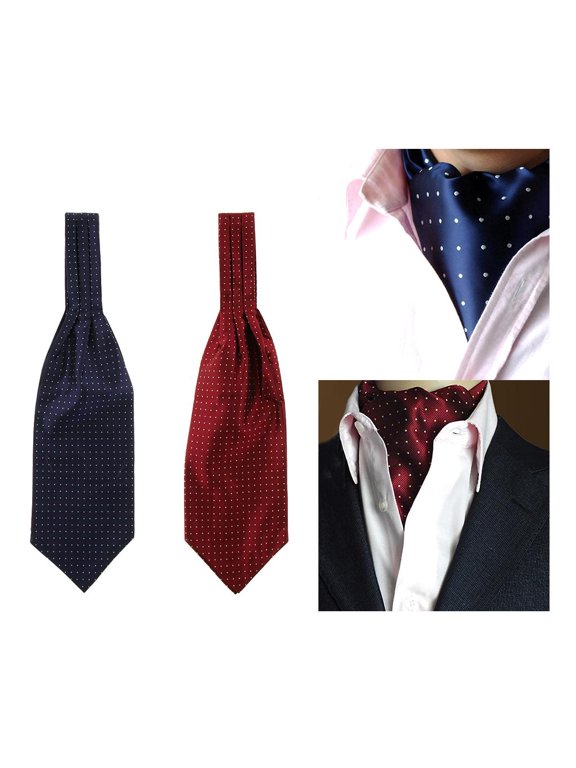 2 Pcs Jacquard Scarf Ascot Paisley Costume Scarf Tie Formal Accessories Day Gift For Men