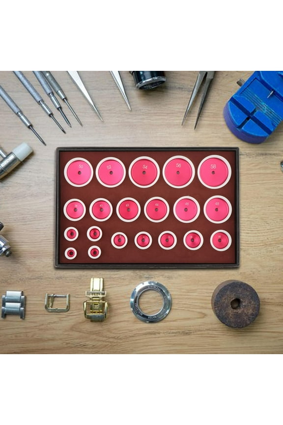 20 Pieces Watch Press Dies, Watch Case Press Dies, Watch Press Tool, Craft,Watch Back Cover Pressing Dies for Watch Repairing