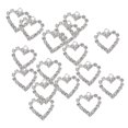 thumbnail image 1 of Segolike 20pcs Rhinestone Crystal Heart Charm Pendants For Necklaces Jewelry, 1 of 8