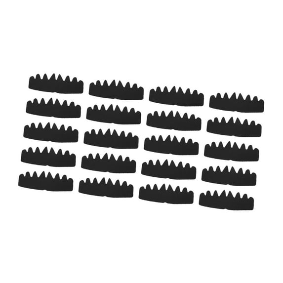 Segolike 20x Baseball Hat Inserts Baseball Hat Sweat Liners for Outdoor Black 26cmx10cm