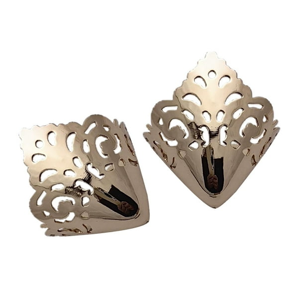 Segolike 2Pcs Metal Shoes Pointed Protector for Shoes Protection DIY Solid Color Durable Accessories High Heels Toe Cap Shoes Tips Cap gold