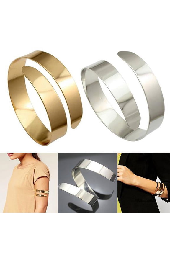 2Pcs Swirl Upper Arm Cuff Armlet Armband Bangle Bracelet For