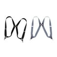 thumbnail image 1 of Segolike 2x Casual Men Women Suspenders Elastic Y Back Adults Back Belt Comfortable Clip Buttons Pants Suspender for Wedding Party Orchestra Gray Black, 1 of 8