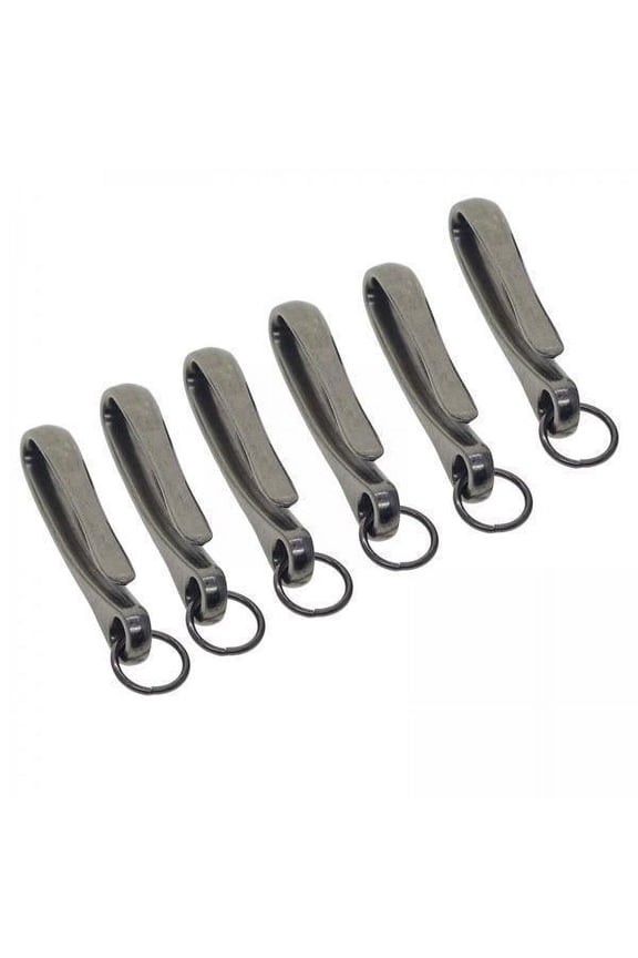 2x6Pcs Japanese Hook Keychain Belt Clip Purse Wallet Holder Key light black