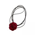 thumbnail image 1 of Segolike 2xFlower Choker Necklace for Women Lace up Choker for Holiday Wedding Birthday Red 2 Pcs, 1 of 8