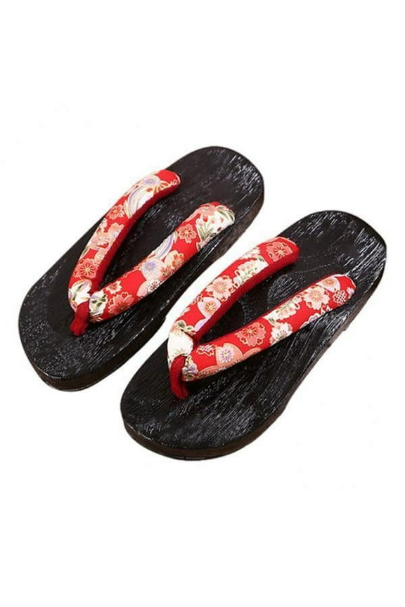 2xJapanese Clogs Slippers Geta Sandals Flip Flops for Men Women 39