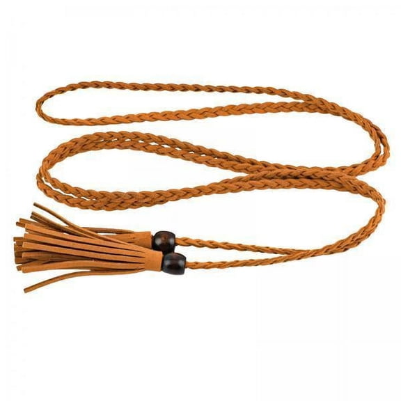 Segolike 2xWomens Waist Belt Waistband Jeans Waist Rope Retro Accessories Woven Camel