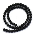 thumbnail image 1 of Segolike 3x6mm Black Volcanic Gemstone Loose Beads 15'' Round 3 Pcs, 1 of 4