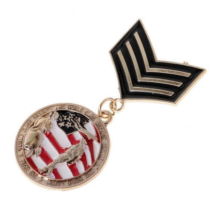 Segolike 3xRetro Mens American Navy Uniform Star Medal Brooches Brooch Pin