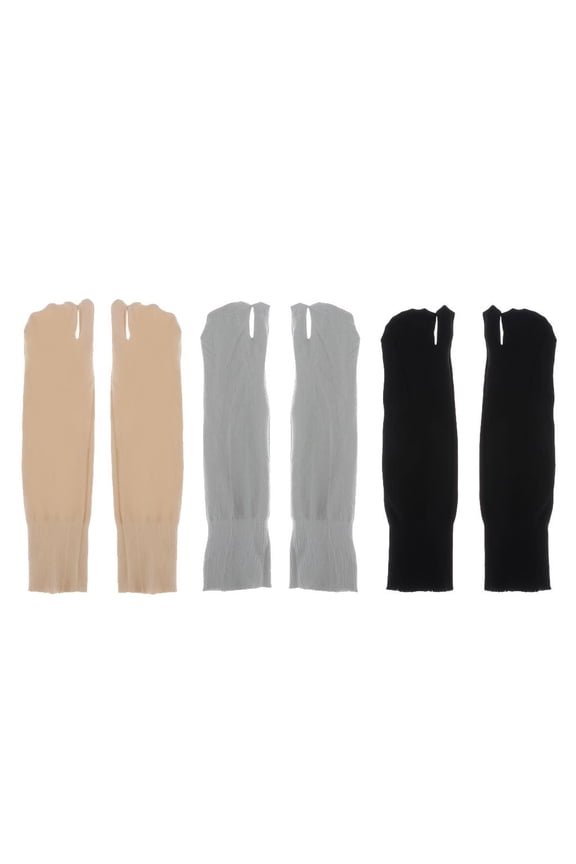 4 Pairs Flop Socks Toe Slipper Nude Black , Multicolor, size