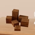 thumbnail image 1 of Segolike 6Pcs Wooden Display Stands Jewelry Racks Showcase Food Desktop Square Risers Wood Color, 1 of 8