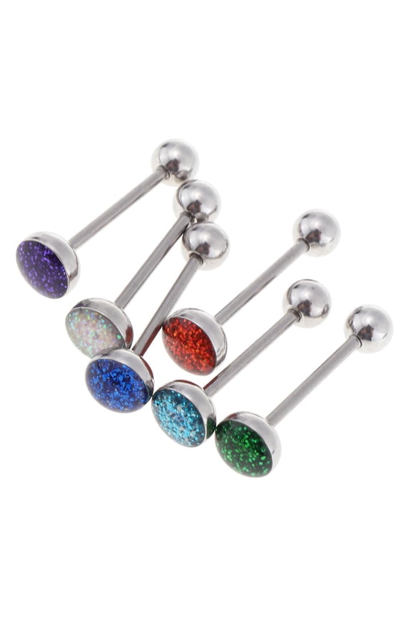 6pcs 14G Stainless Steel Barbell Nose Barball