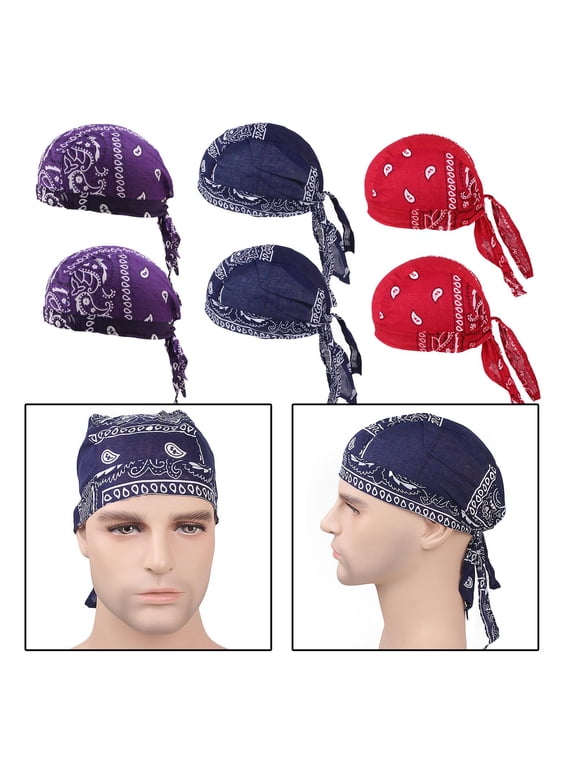 6x Women Mens Turban Hat Soft Chemo Cancer Caps Headscarf Cover Skull Headwear
