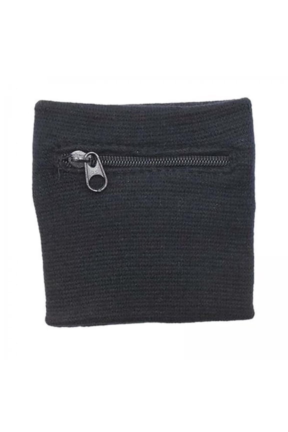 6xWrist Wallet Pouch Bag Band Zipper Running Running Sports Pocket Black