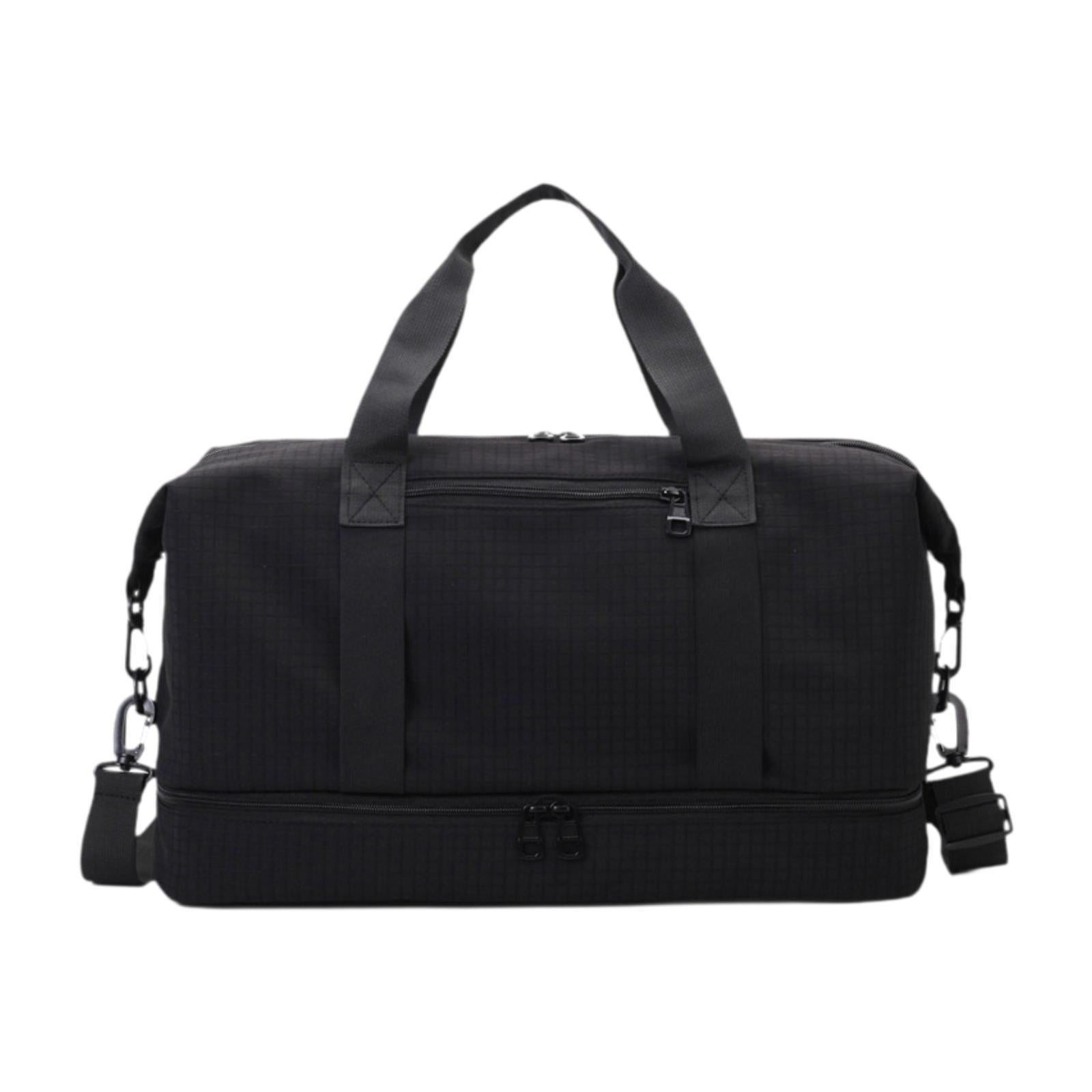 Segolike Airlines Gym Bag Mini Duffel Bag Tote Weekend Bag Personal Item Bag Underseat Carry on Bag for Women Men Holiday Trips Hiking Black