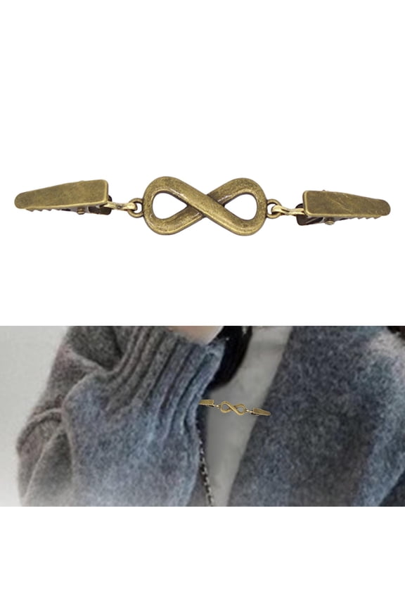 Alloy Cloak Clasps Sweater Brooch Fashionable Clip Fastener for Scarf Blouse Shirt Jackets Dresses , Bronze