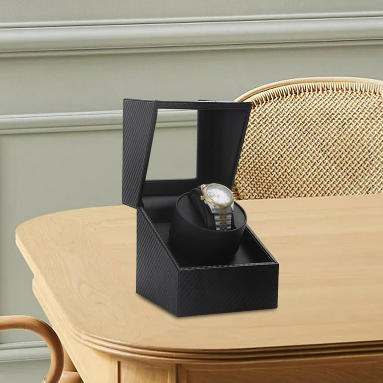 Automatic Single Watch Winder Box Quiet Motor, Display Case for