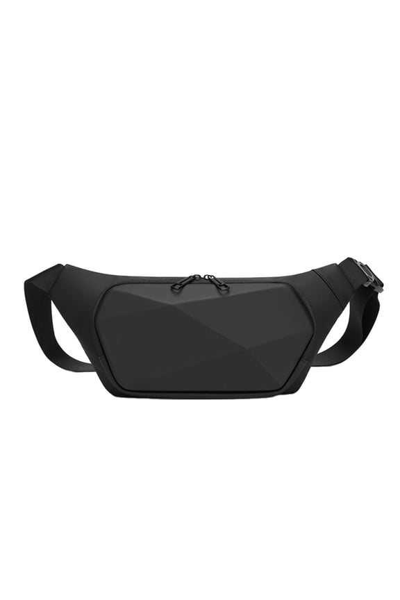 Bag Belt Bag Tear Resistant with Adjustbale Strap Waist Bag Single-shoulder Bag for Running Books Camping Wallet Camera Black