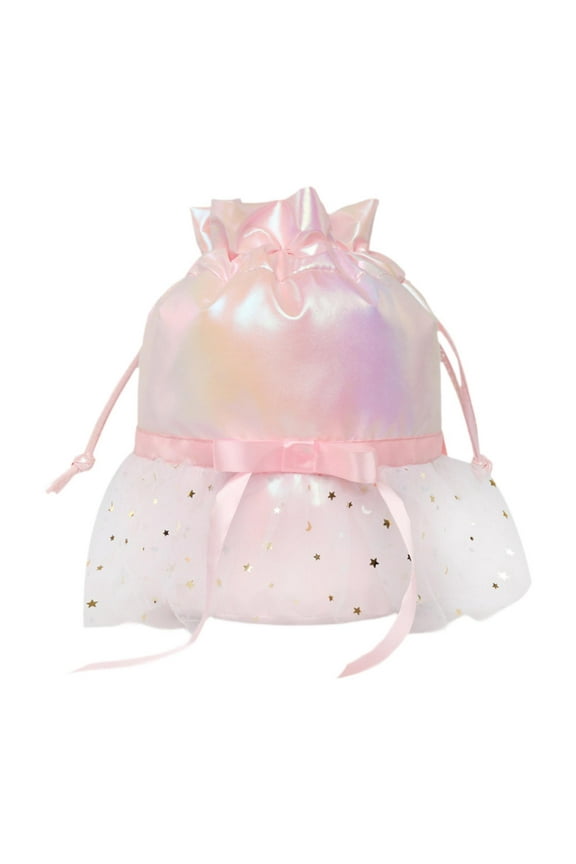 Ballet Dance Bag Cute Drawstring for Gymnastics Sports Travel Dancing Pink