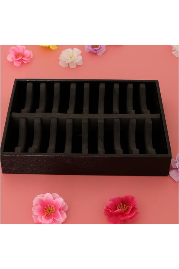Bangle Bracelet Tray with 20 Slot Insert for Jewelry - Black