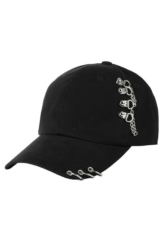 Baseball Cap Outdoor Metal Hat Casual Adjustable Trucker Hat Mens Womens Sun Hat Sports Baseball Performance Cap Black