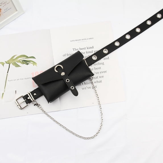 Segolike Belt Bag Pouch Wallet Lipstick Case Holder Women Faux Leather Fanny with Belt