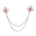 thumbnail image 1 of Segolike Chain Brooch for Men Suit Men's Brooch Lapel Women Men's Brooch Suit Pin Badge Rhinestone Chain Brooch for Dress Scarf Tuxedo Gold Pink Red, 1 of 8