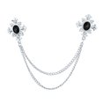 thumbnail image 1 of Segolike Chain Brooch for Men Suit Men's Brooch Lapel Women Men's Brooch Suit Pin Badge Rhinestone Chain Brooch for Dress Scarf, 1 of 8
