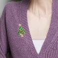 thumbnail image 1 of Segolike Christmas Brooch Pin Christmas Jewelry Fashion Brooch Suit for Women Lapel Pin Badge Rhinestone Enamel Brooch for Tie Sweater Green, 1 of 8