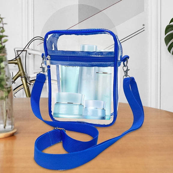 Segolike Clear Crossbody Bag Clear Purse Bag Fashion with Extra Pocket Stadium Approved Handbag Shoulder Bag for Festivals Sports Large