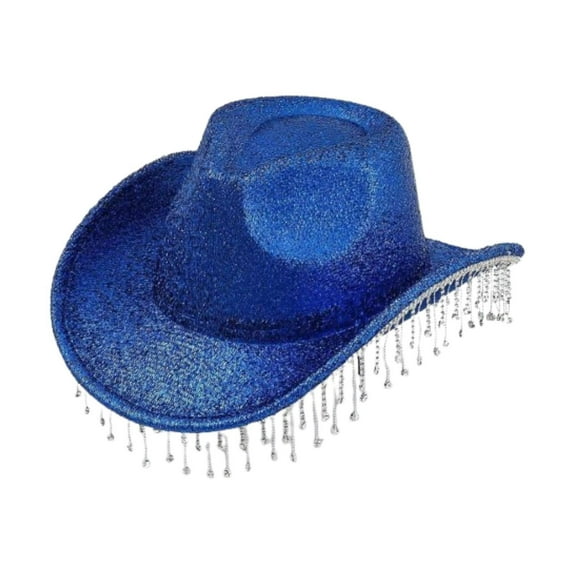 Segolike Cowboy Hat for Women Cowgirl Hat for Concerts Themed Party Wedding Birthday Gift Blue