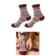 thumbnail image 1 of Segolike Crew Socks Thermal Jacquard Mid Socks for Red, 1 of 8