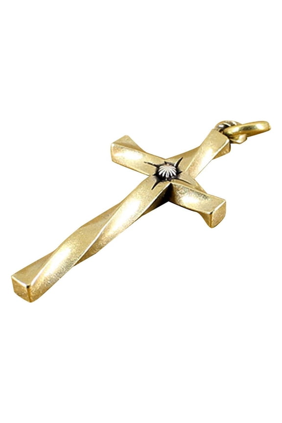 Cross Pendant Mini Cross Charming Brass Handmade Catholic Christian Jewelry DIY Gift Jewelry Making Crucifix Necklace Pendant