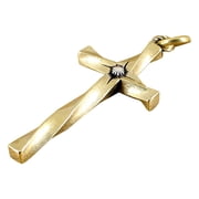 Segolike Cross Pendant Mini Cross Charming Brass Handmade Catholic Christian Jewelry DIY Gift Jewelry Making Crucifix Necklace Pendant