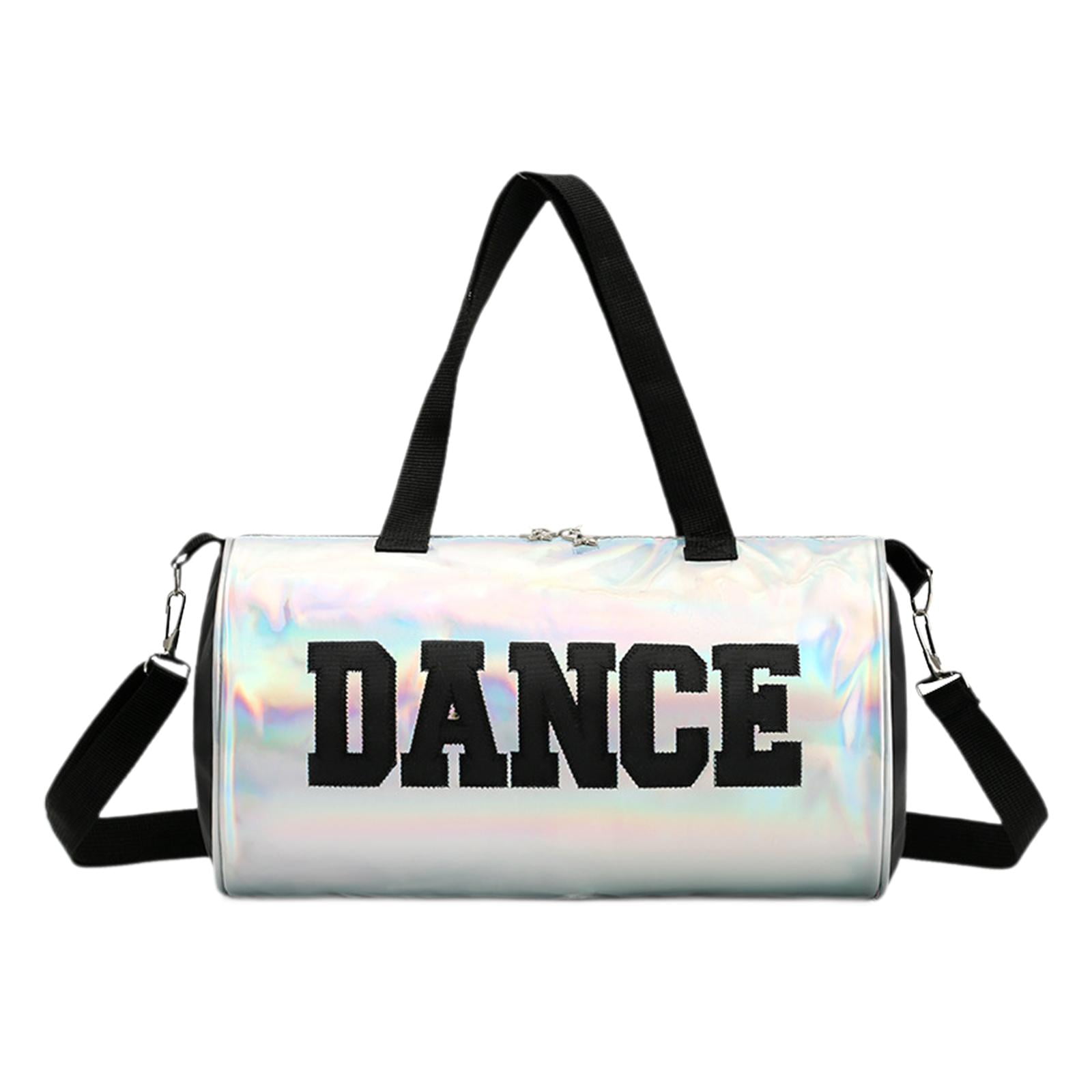 Segolike Dance Duffle Bag Handbag Portable Multifunction Weekend Bag Bag for Travel Dancing Gymnastics Children'S Day Gift argent