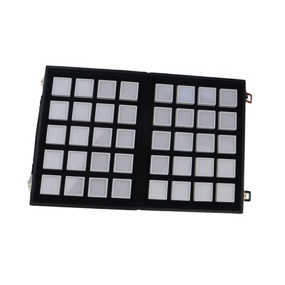 Segolike Diamond Jewelry Display Tray Multi Grid Counter Holder Case Collection GEM Storage Organizer Tray for Loose Gemstones Earrings Personal Use white 40 grid