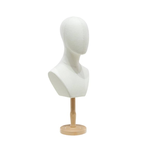Segolike Display Head Mannequin Bust Modern Minimalist Featureless Form Stable Round Base for Hats Wigs Necklaces for Showroom Counters