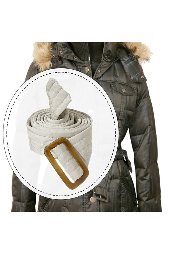 Down Jacket Belt Stylish Waist Ribbon for Winter Clothes Decoration Overcoat Beige