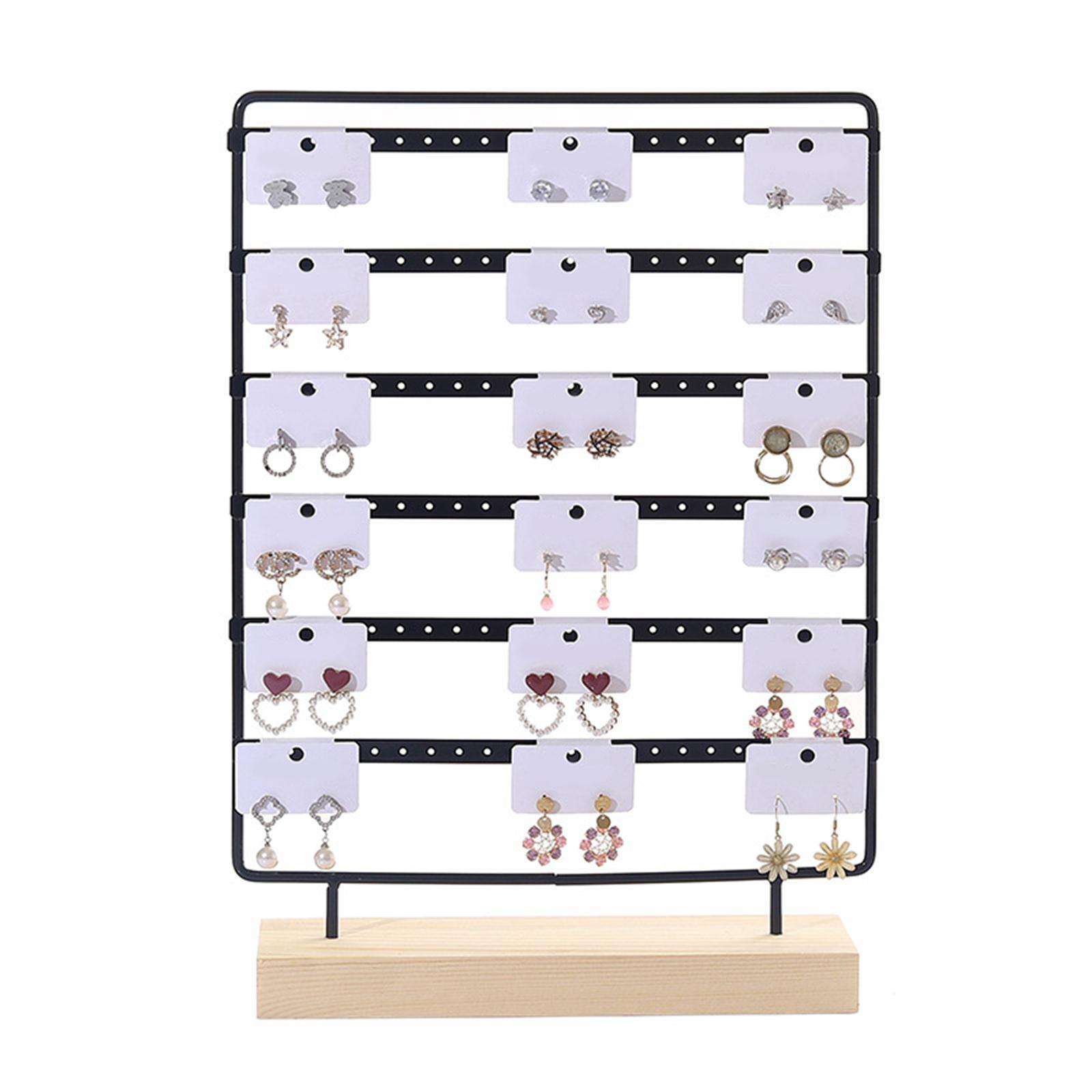 Segolike Earring Display Stand Jewelry Organizer Multipurpose, Hanging Jewelry Stand, Ear Stud Rack for Women Girl Dresser Home Vanity Black