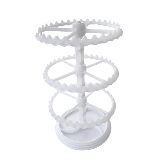 Segolike Earring Organizer Holder,Rotating Hanging Rack,Jewelry Display Stand,Storage Rack for Necklace Vanity Table Earrings Bracelet 3 Tier in White