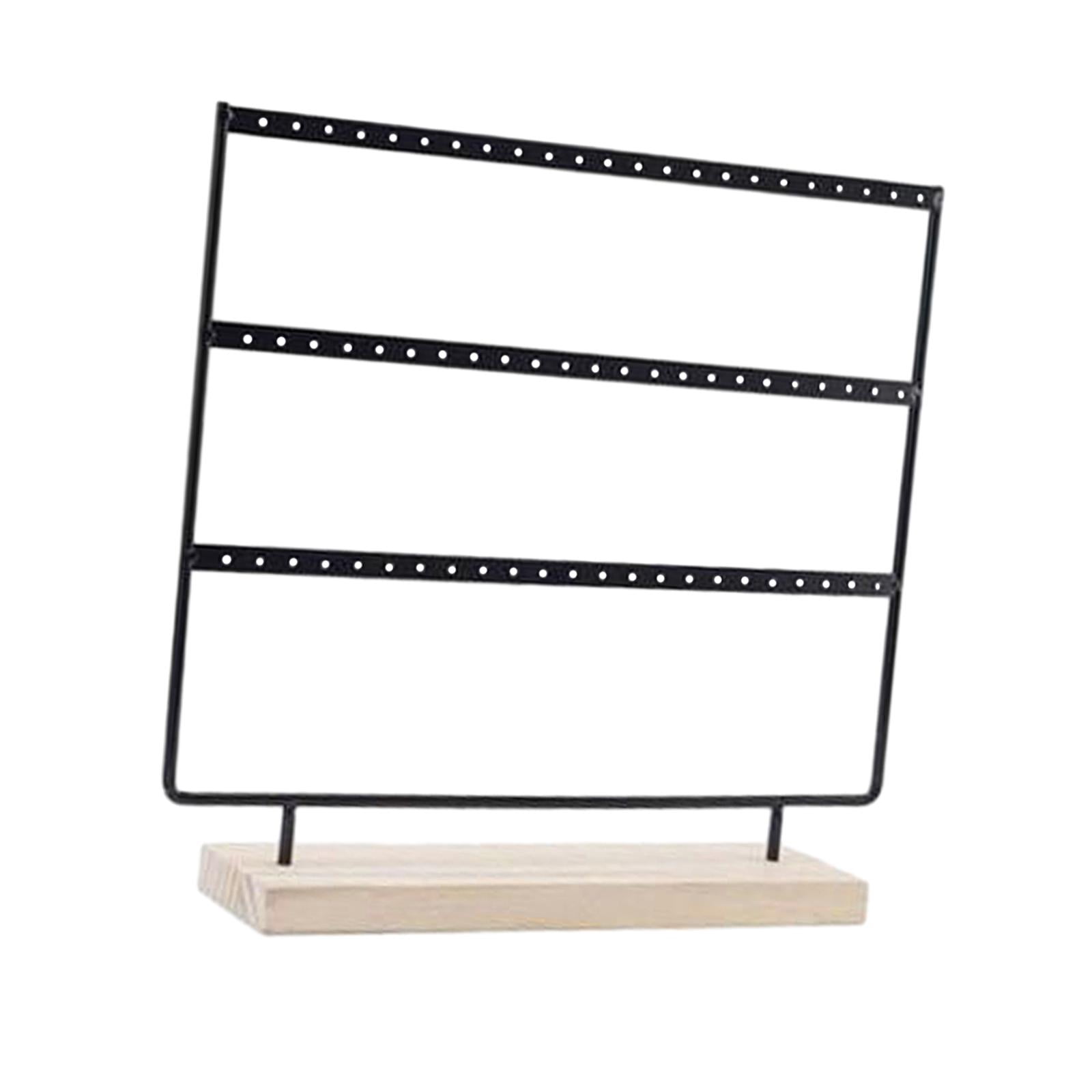 Segolike Earring Organizer Jewelry Display Stand 3 Tiers Hanging Earring Holder Jewelry Holder for Stores Selling Tabletop Home Vanity black