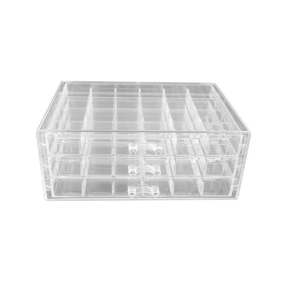 Segolike Earring Storage Box Organizer, Jewelry Box Display Storage Case, Cosmetic Storage Box, Jewelry Organizer for Earrings Necklaces Rings Bracelets 3 Layer 72 Grids