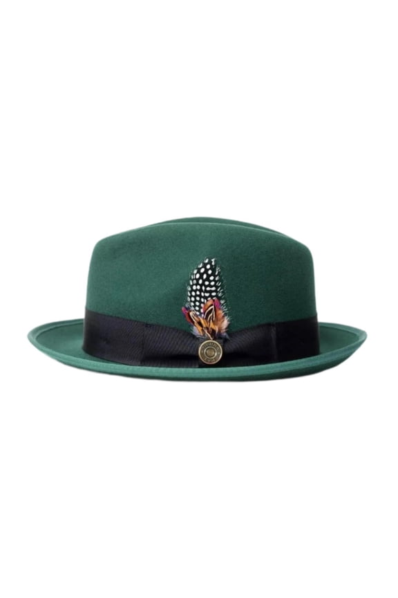 Fedora Trilby Hat for Travel Costume Accessory Wedding Party Cosplay Green