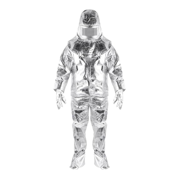 Segolike Fire Resistant Suit Aluminized Suit Scalding Resistance All Round Protective Equipment Heat Protective Suit Fireproof Clothes 500 degrees XL