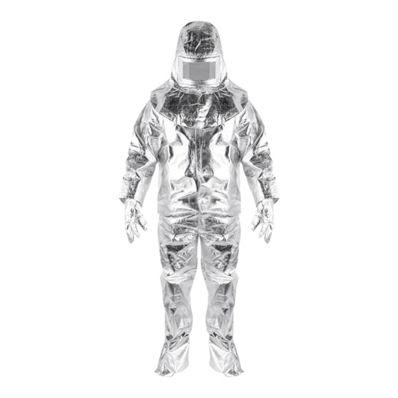 Segolike Fire Resistant Suit Aluminized Suit Scalding Resistance All Round Protective Equipment Heat Protective Suit Fireproof Clothes 1000 degrees XL