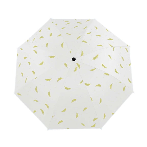 Segolike Folding Umbrella Personal Umbrella Windproof Sun Umbrella for Outdoor Activities White