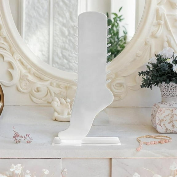 Segolike Foot Shaped Anklet Storage Rack Display Stand 7 Layered Retail Store Practical Necklace Holder for Showroom Home Shop Dresser Acrylic