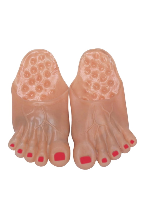 Funny Bare Feet Slippers Prop Gift Jumbo Wearable Feet for Carnivals Adults Kids