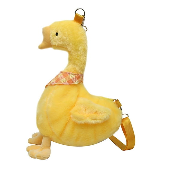 Segolike Goose Crossbody Bag Women Goose Shoulder Bag Zipper Tote Bag Travel Purse Goose Plush Bag Novelty Goose Bag for Spring Summer Yellow